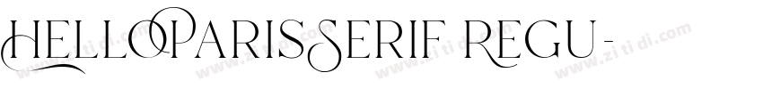 HelloParisSerif Regu字体转换